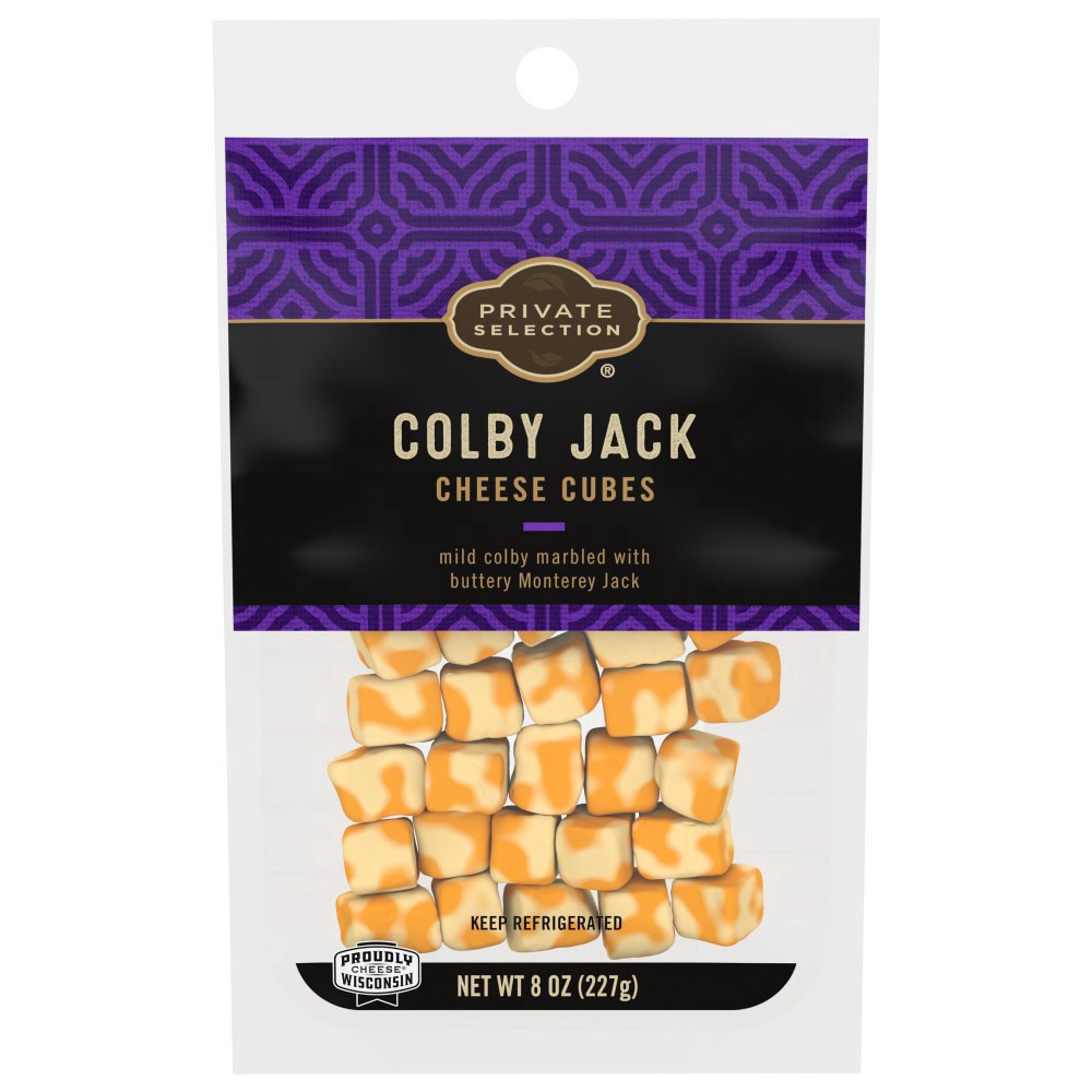 slide 1 of 2, Private Selection Colby Jack Cheese Cubes, 8 oz