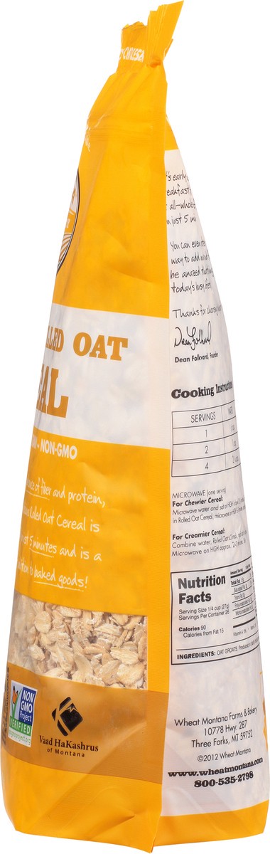 slide 9 of 9, Wheat Montana Rolled Oat Thick-Cut Cereal 1.6 lb, 1.6 lb