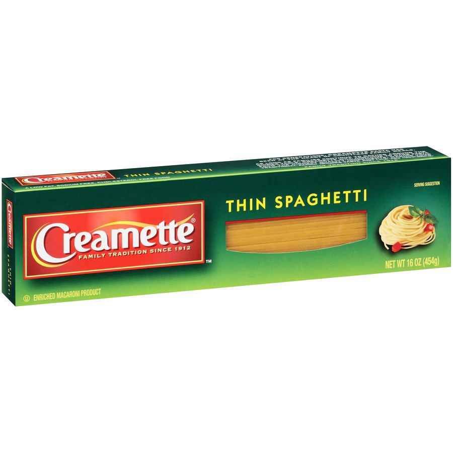slide 4 of 8, Creamette Thin Spaghetti 16 oz, 16 oz