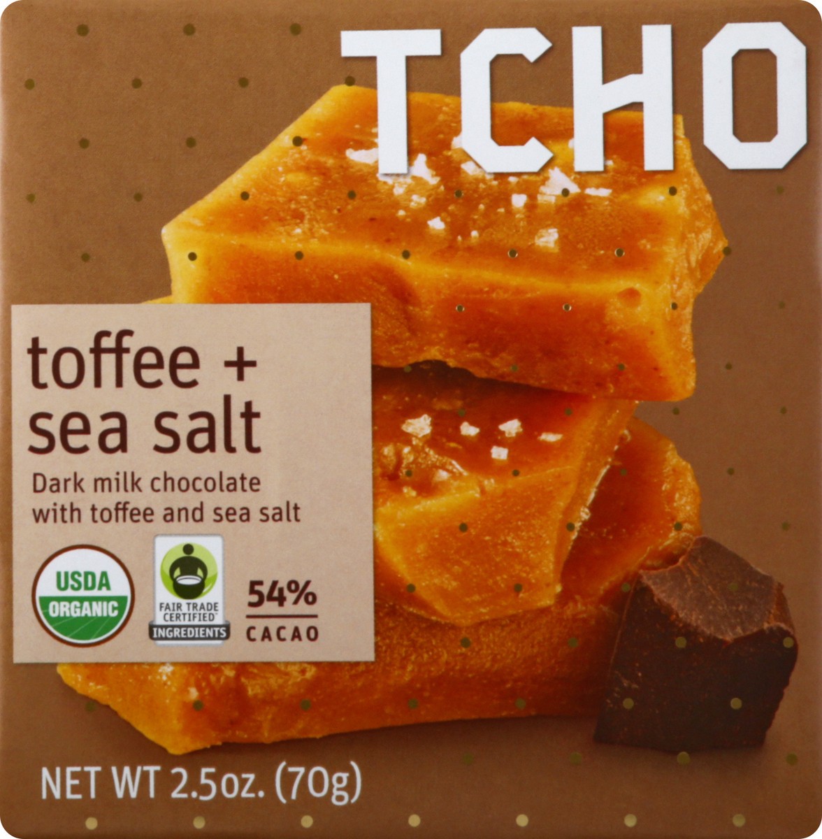 slide 5 of 13, TCHO Toffee + Sea Salt Dark Milk Chocolate 2.5 oz, 2.5 oz