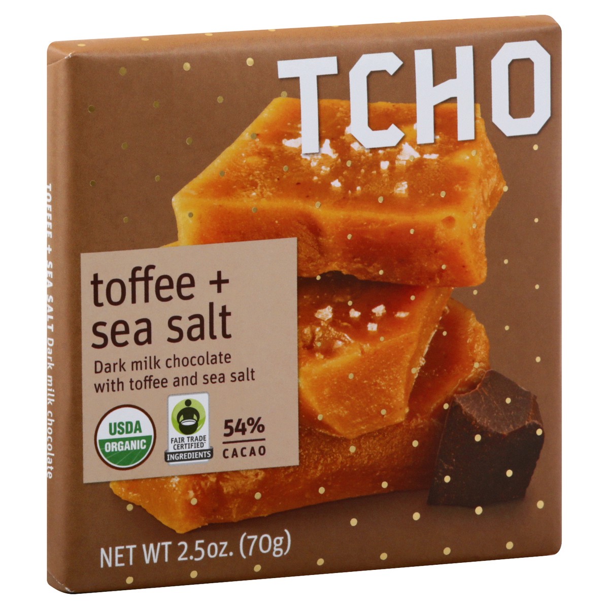 slide 6 of 13, TCHO Toffee + Sea Salt Dark Milk Chocolate 2.5 oz, 2.5 oz