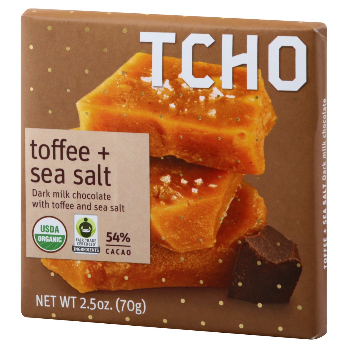 slide 11 of 13, TCHO Toffee + Sea Salt Dark Milk Chocolate 2.5 oz, 2.5 oz