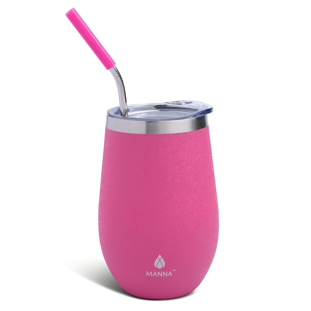 slide 2 of 2, Manna Wine Tumbler - Pink, 17 oz