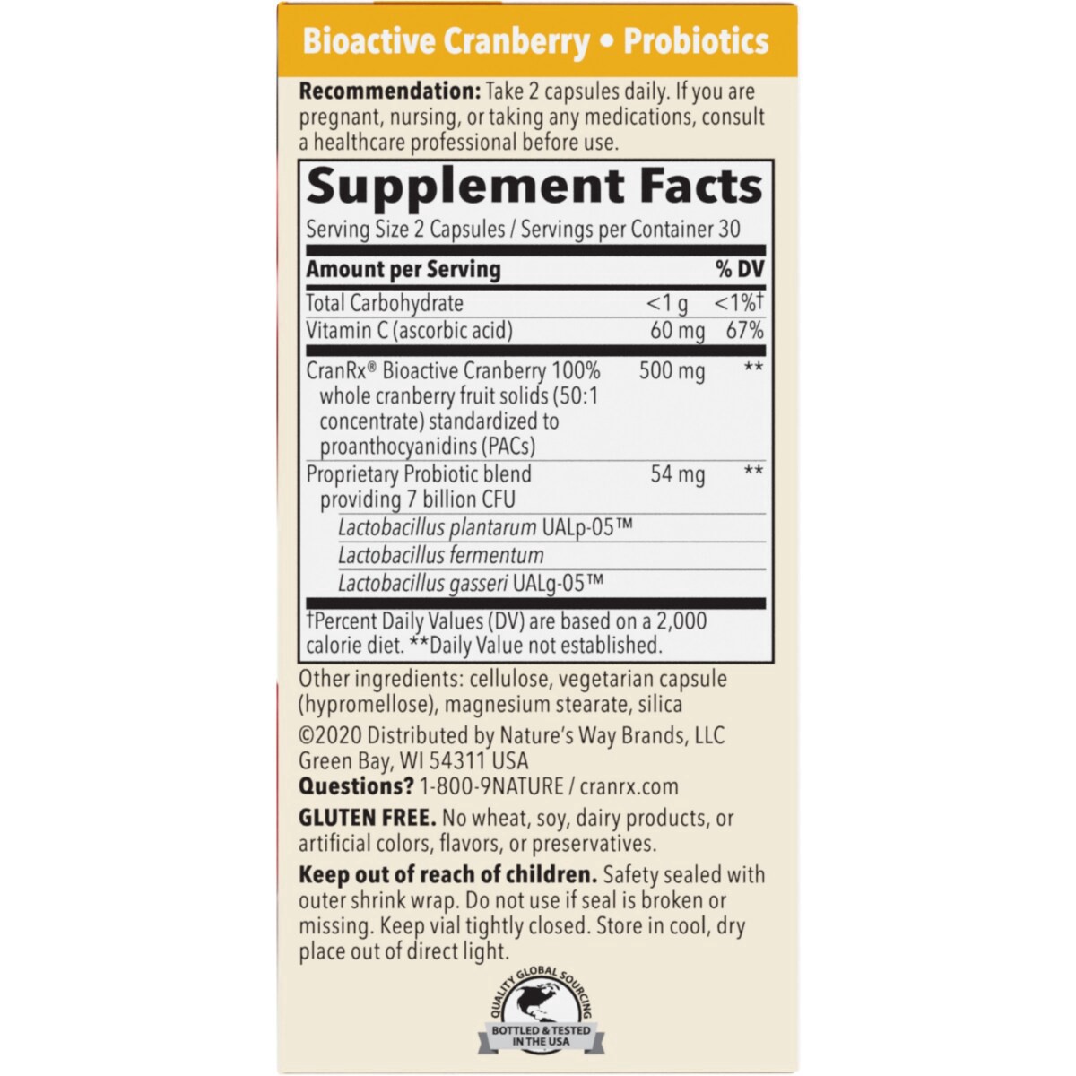 slide 21 of 21, Nature's Way Bioactive Cranberry Women's Care with Probiotics Urinary Health Capsules, 60 ct