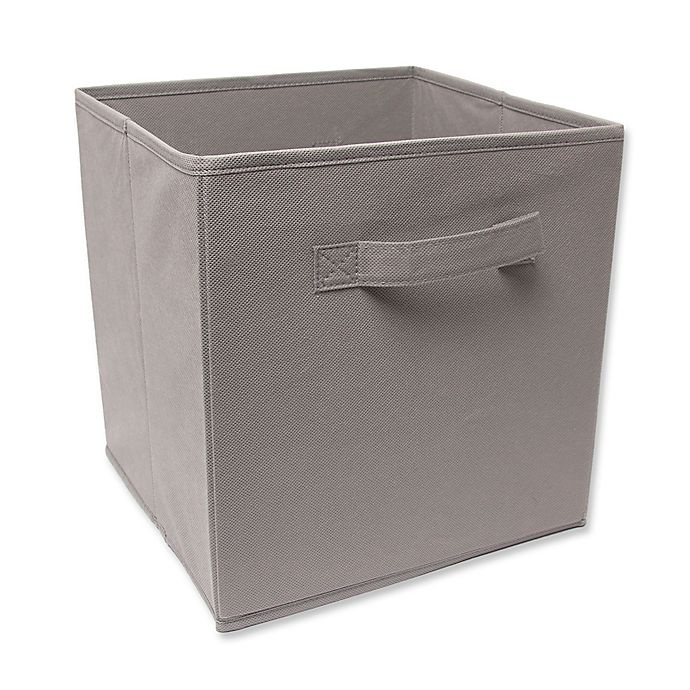 slide 1 of 1, Relaxed Living Fabric Storage Bin - Grey, 11 in