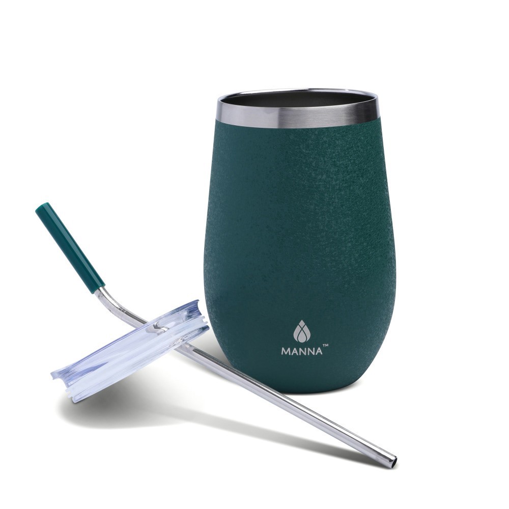 slide 3 of 4, Manna Wine Tumbler - Green, 17 oz