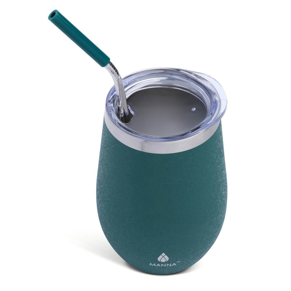 slide 4 of 4, Manna Wine Tumbler - Green, 17 oz