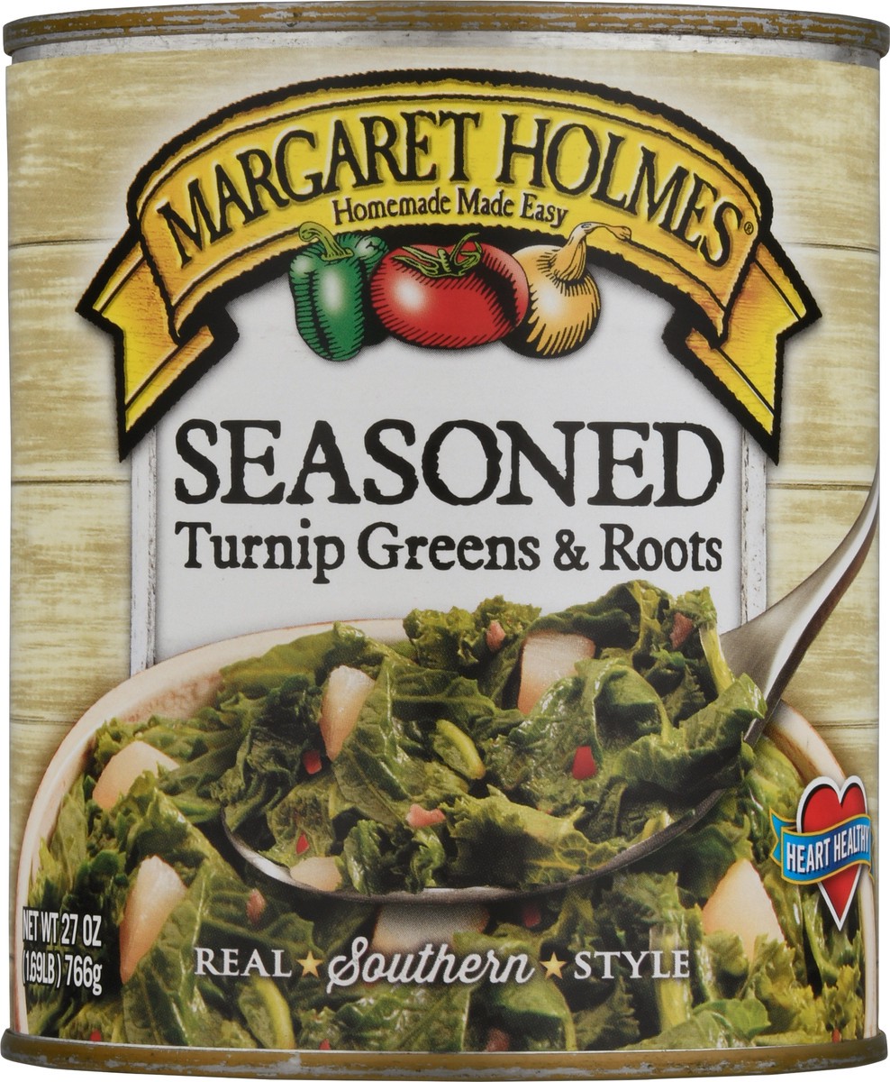 slide 10 of 14, Margaret Holmes Seasoned Turnip Greens & Roots 27 oz, 27 oz