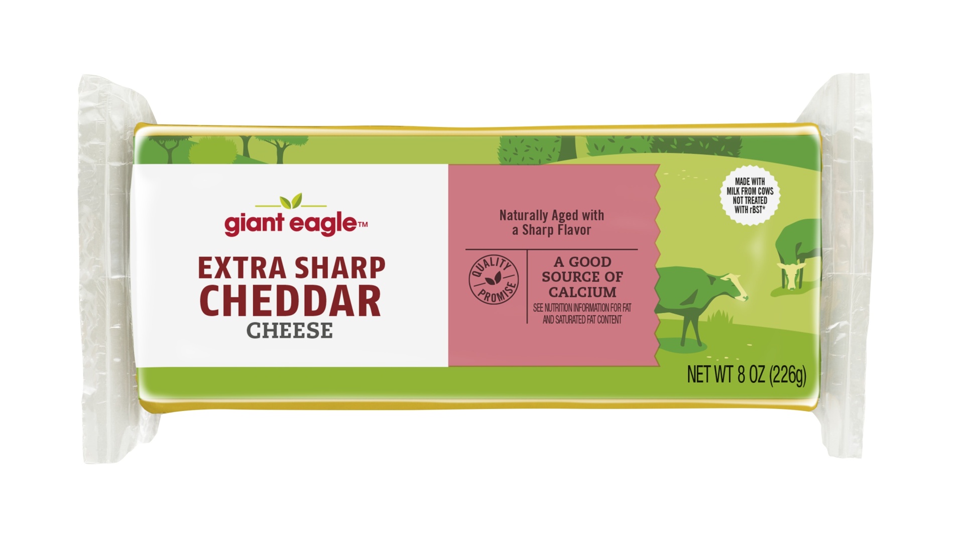 slide 1 of 1, Giant Eagle Extra Sharp Cheddar Cheese, 8 oz
