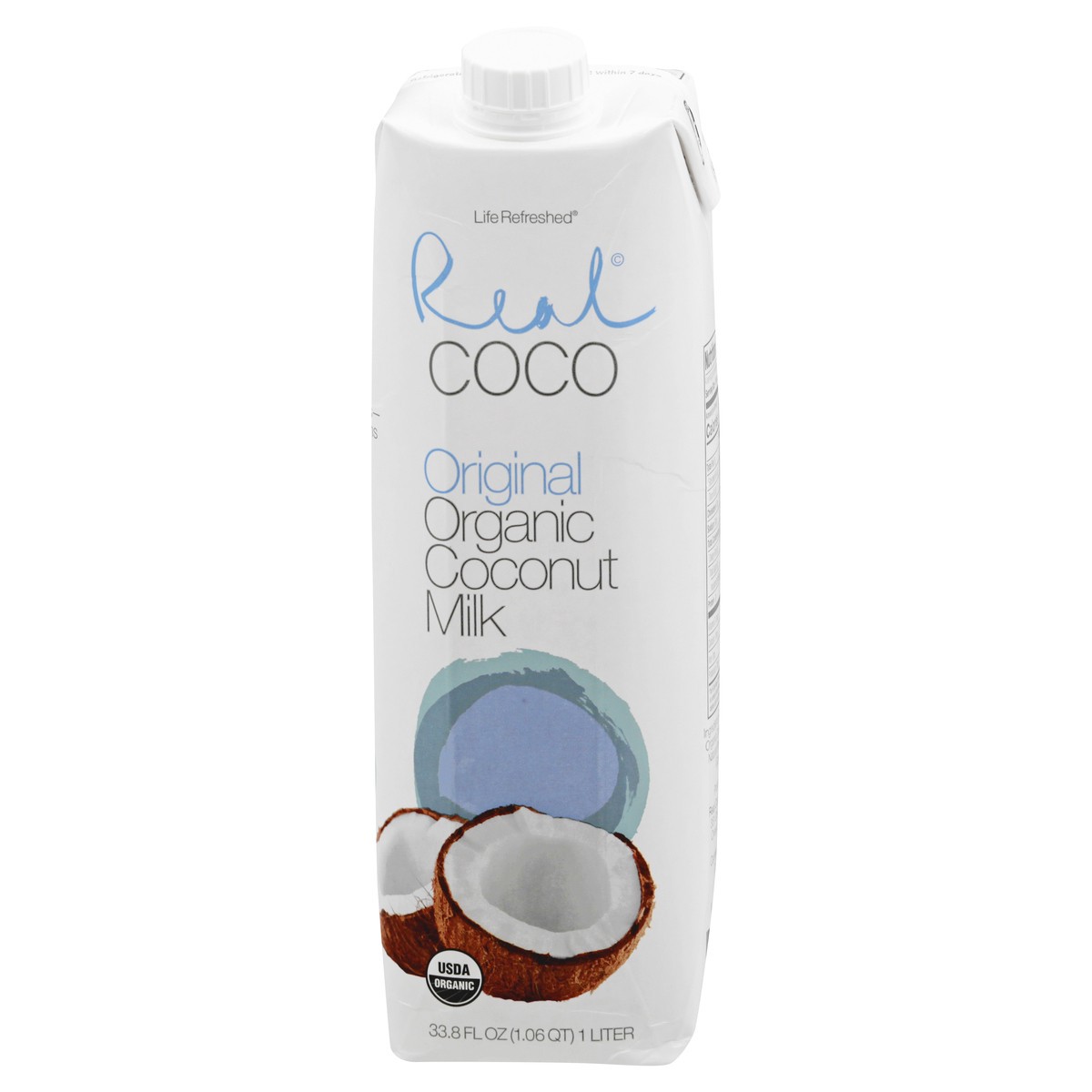 slide 1 of 13, Real Coco Life Refreshed Original Organic Coconut Milk 33.8 oz, 33.8 oz