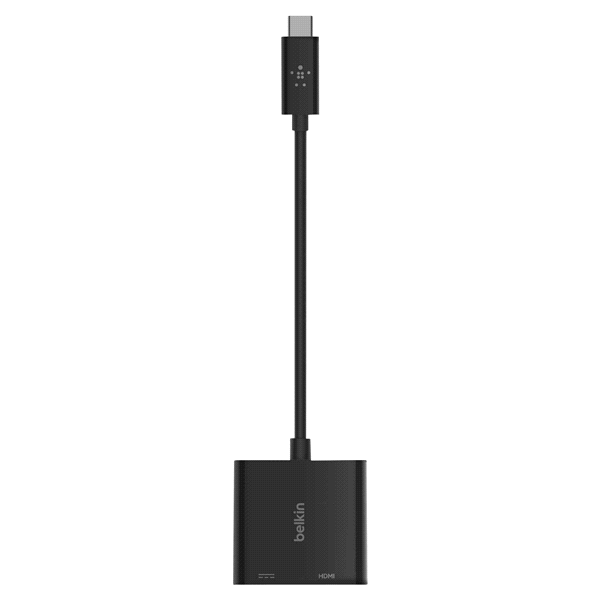 slide 1 of 1, Belkin USB-C to HDMI + Charge Adapter (USB-C TO HDMI, 100W), 1 ct