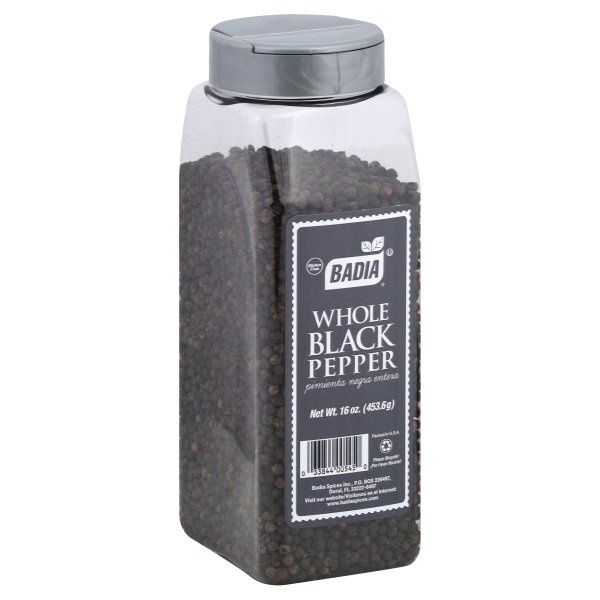 slide 1 of 6, Badia Black Pepper Whole, 16 oz