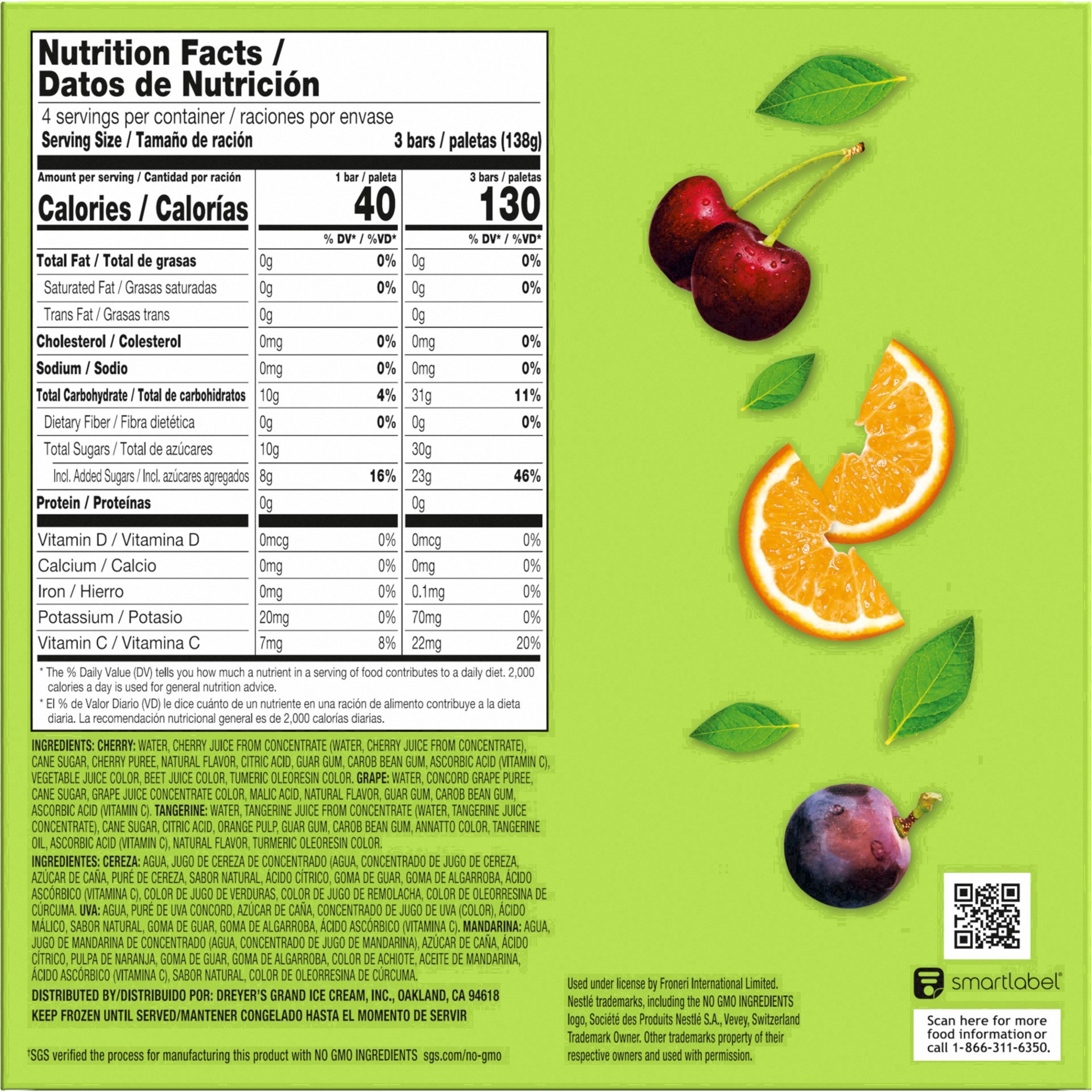 slide 29 of 76, Outshine Assorted Cherry/Tangerine/Grape Fruit Ice Pops Mini 12 ea, 12 ct