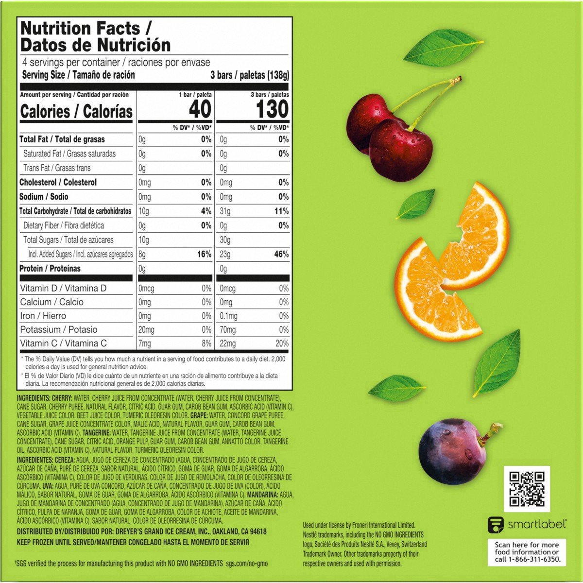 slide 6 of 76, Outshine Assorted Cherry/Tangerine/Grape Fruit Ice Pops Mini 12 ea, 12 ct