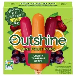 Outshine Assorted Cherry/Tangerine/Grape Fruit Ice Pops Mini 12 ea