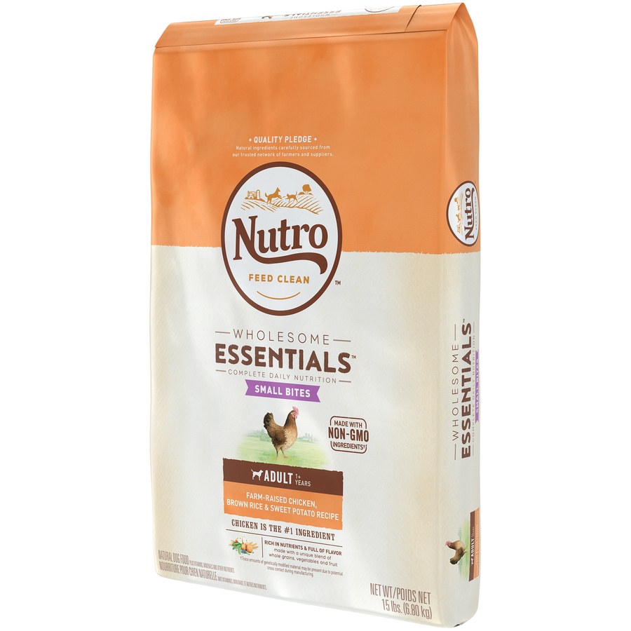 Nutro Wholesome Essentials Small Bites Farm-Raised Chicken, Brown Rice ...