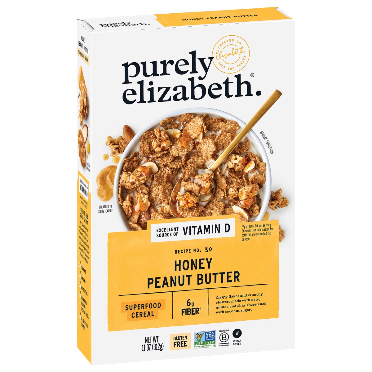 slide 8 of 14, Purely Elizabeth Honey Peanut Butter Cereal, 1 ct