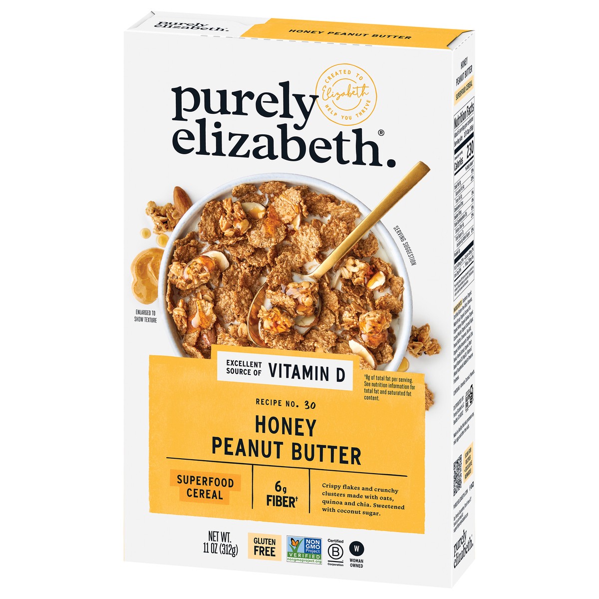slide 12 of 14, Purely Elizabeth Honey Peanut Butter Cereal, 1 ct