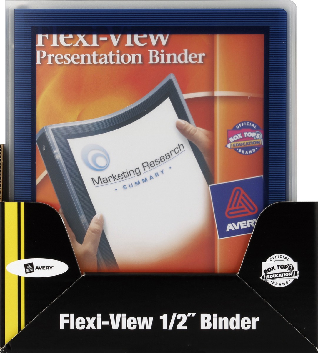slide 2 of 2, Avery 3-Ring View Binder, Flexi-View Presentation, 1/2-Inch, 6 ct