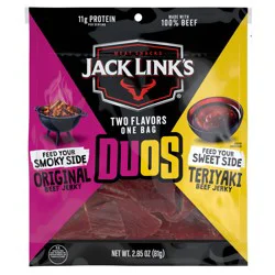 Jack Link's Duos Original and Teriyaki Beef Jerky, 2.85 oz