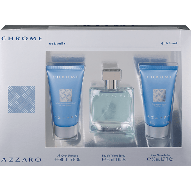 slide 1 of 1, Azzaro Chrome Men's Fragrance Gift Set, 3 ct