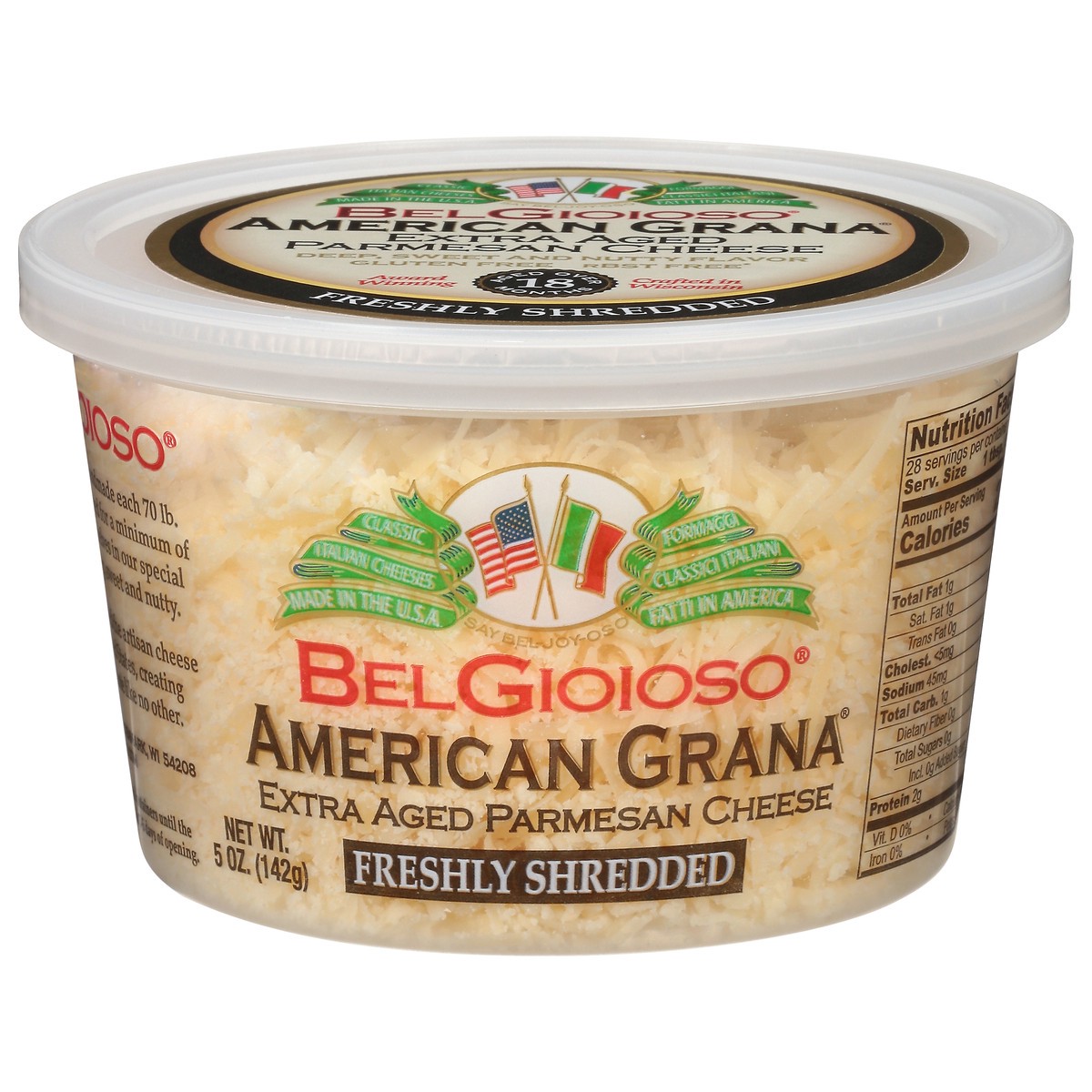 slide 10 of 14, BelGioioso American Grana Extra Aged Freshly Shredded Parmesan Cheese 5 oz, 5 oz
