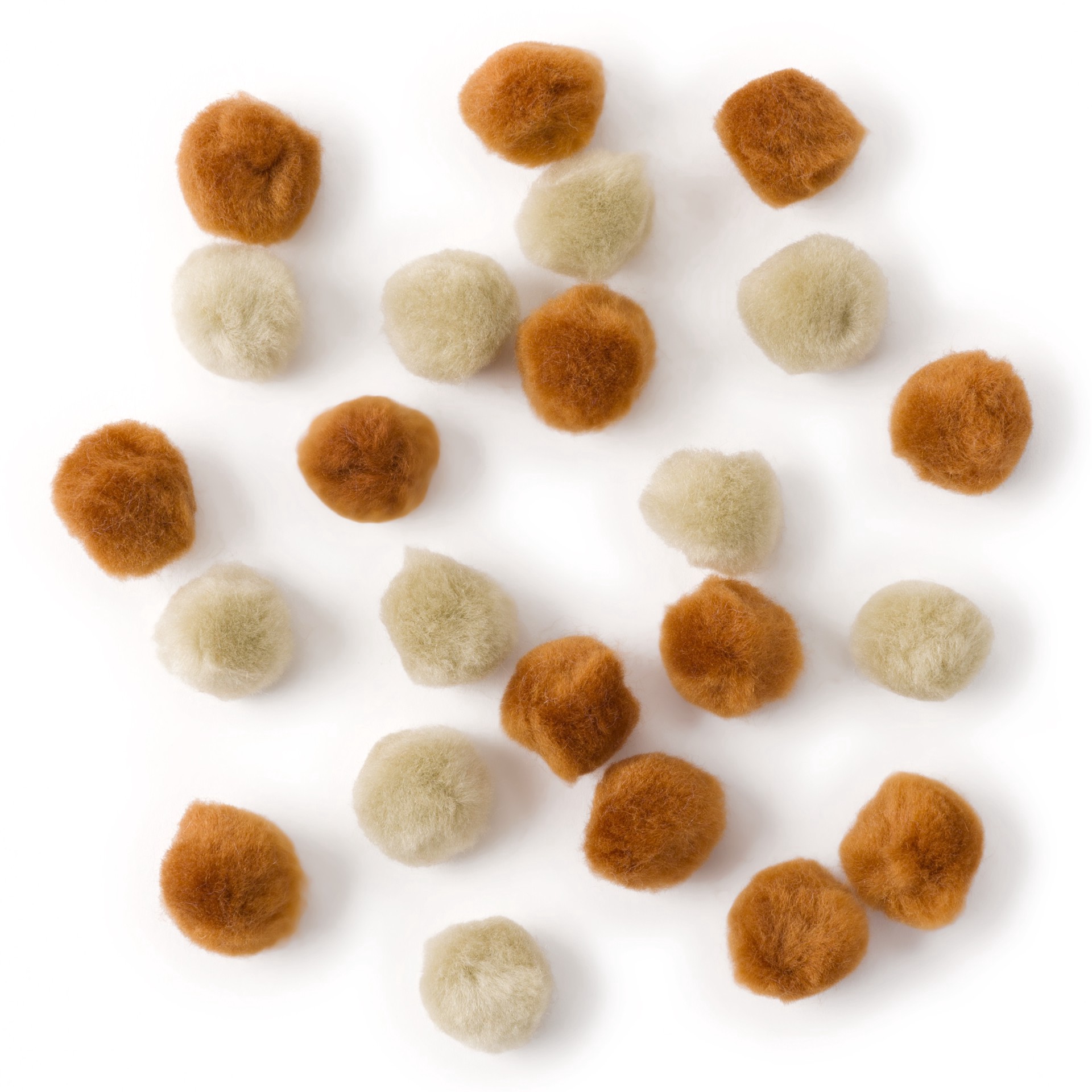 slide 2 of 4, Mixed Brown Pom Poms By Creatology, 80ct., 80 ct