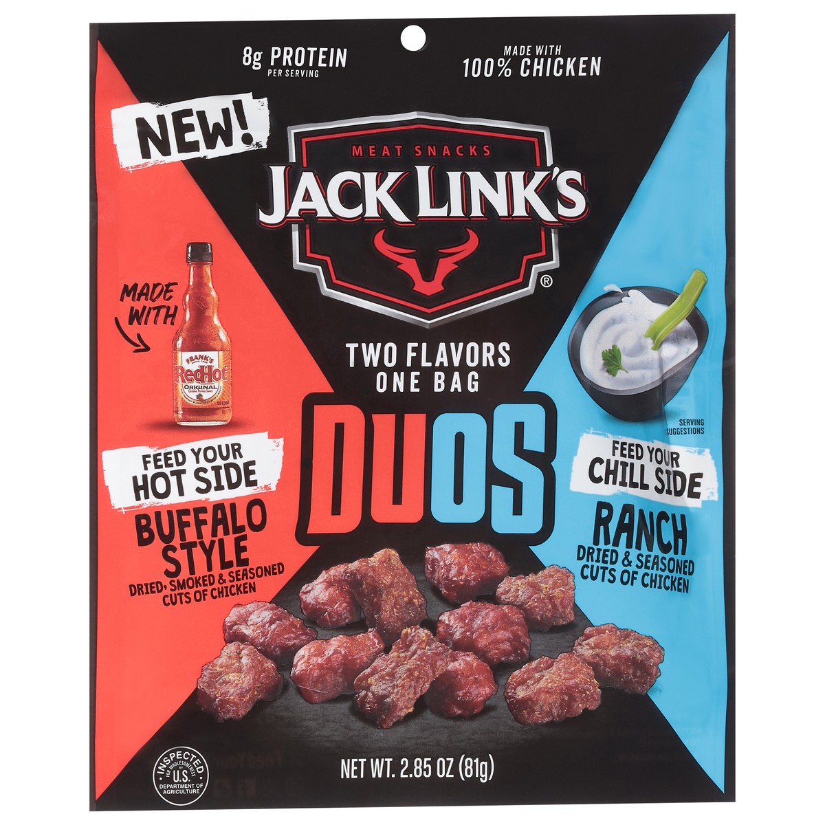 slide 2 of 14, Jack Links Duos Franks & Ranch, 2.85 oz