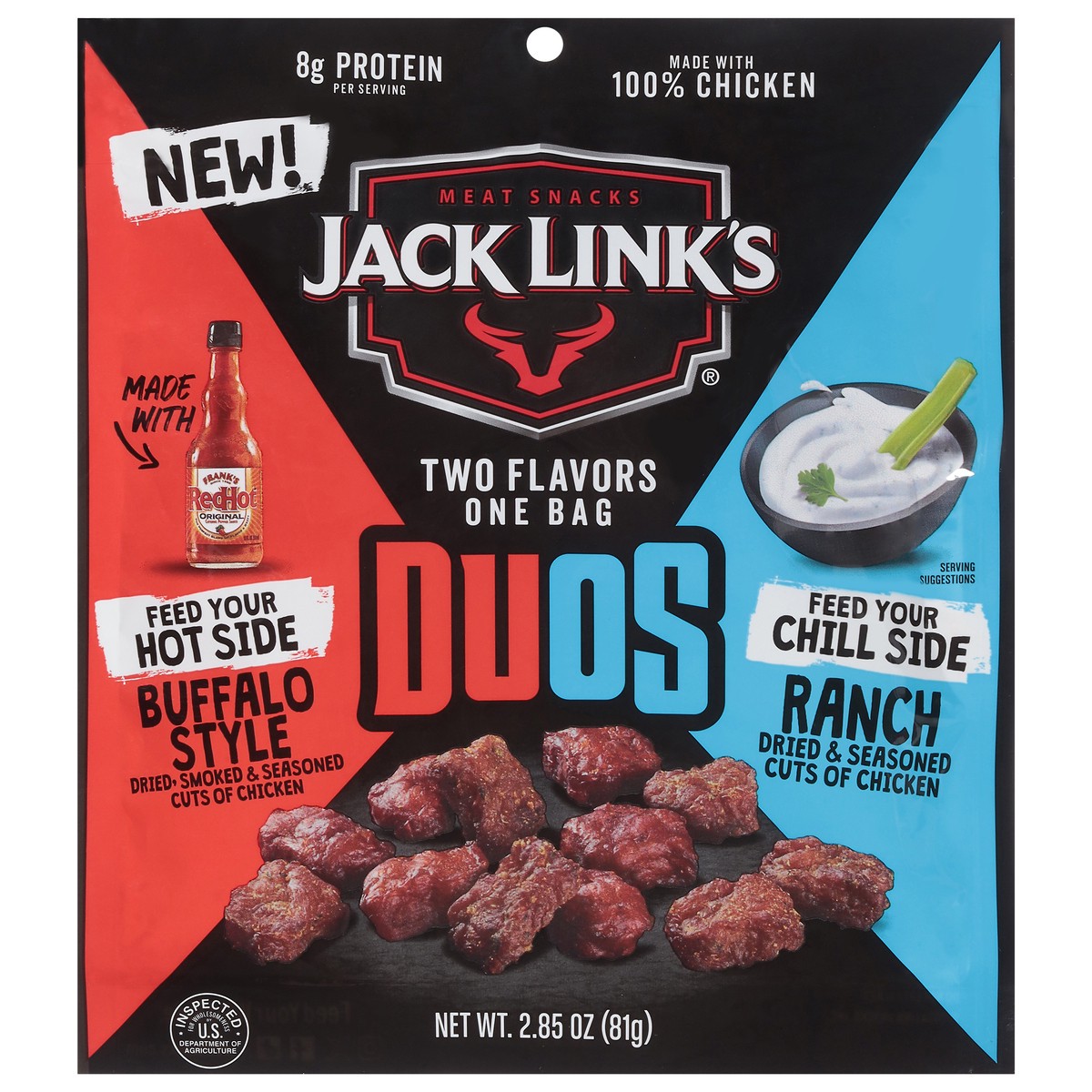 slide 5 of 14, Jack Links Duos Franks & Ranch, 2.85 oz