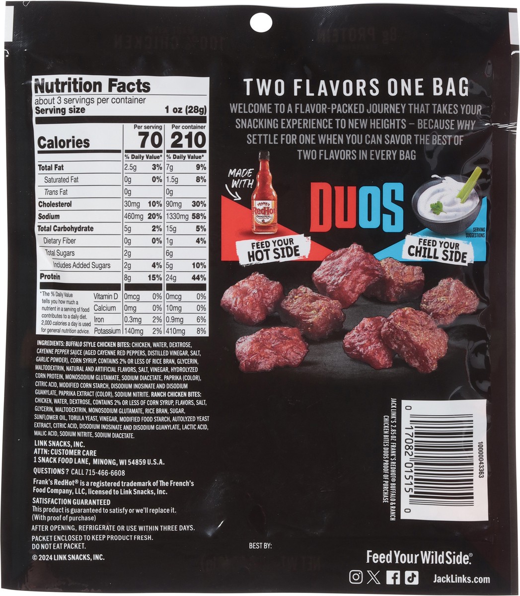 slide 8 of 14, Jack Links Duos Franks & Ranch, 2.85 oz