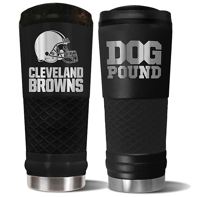 slide 1 of 1, NFL Cleveland Browns Powder Coated Stealth Draft Tumbler, 24 oz