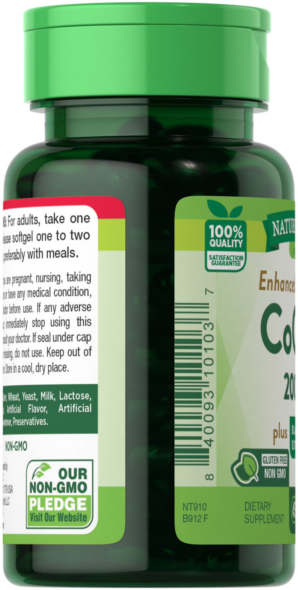 slide 2 of 4, Nature's Truth Enhanced Absorption CoQ-10 200 mg plus Black Pepper Extract, 50 ct