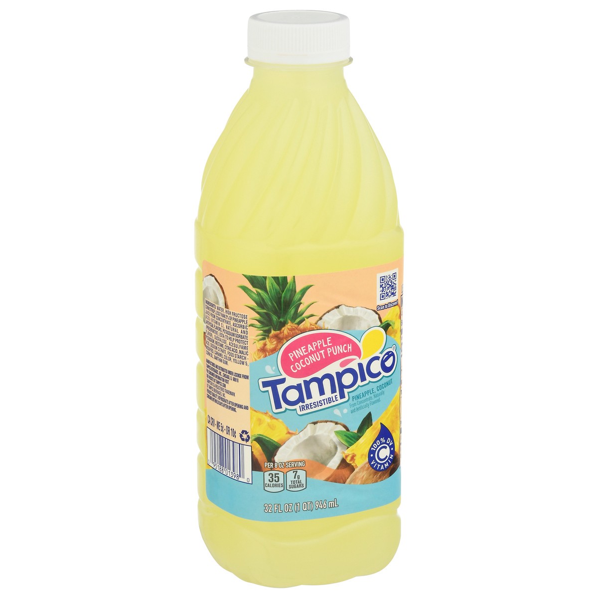 slide 2 of 9, Tampico Pineapple Coconut Punch, 32 oz