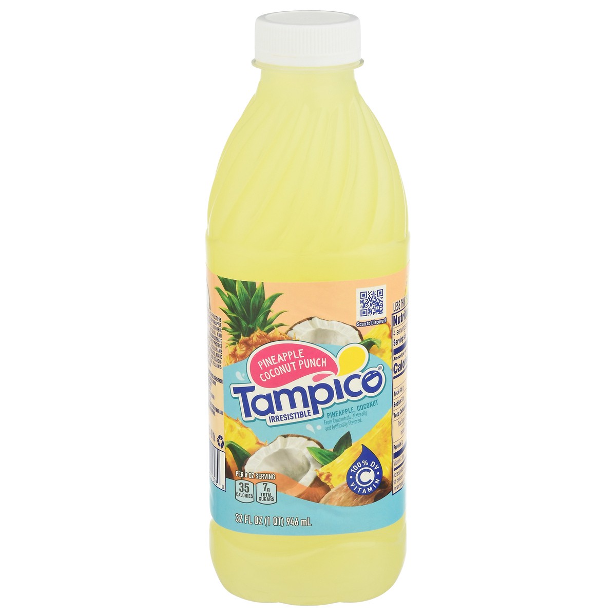 slide 1 of 9, Tampico Pineapple Coconut Punch, 32 oz