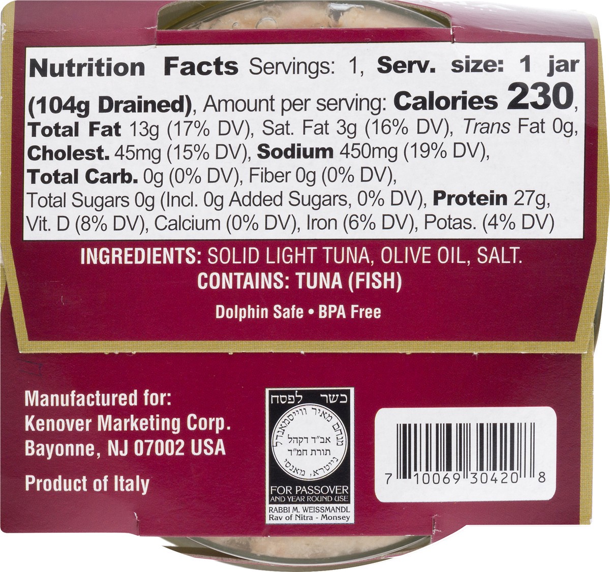 slide 8 of 10, Tuscanini Solid Light in Olive Oil Yellowfin Tuna 5.6 oz, 5.6 oz