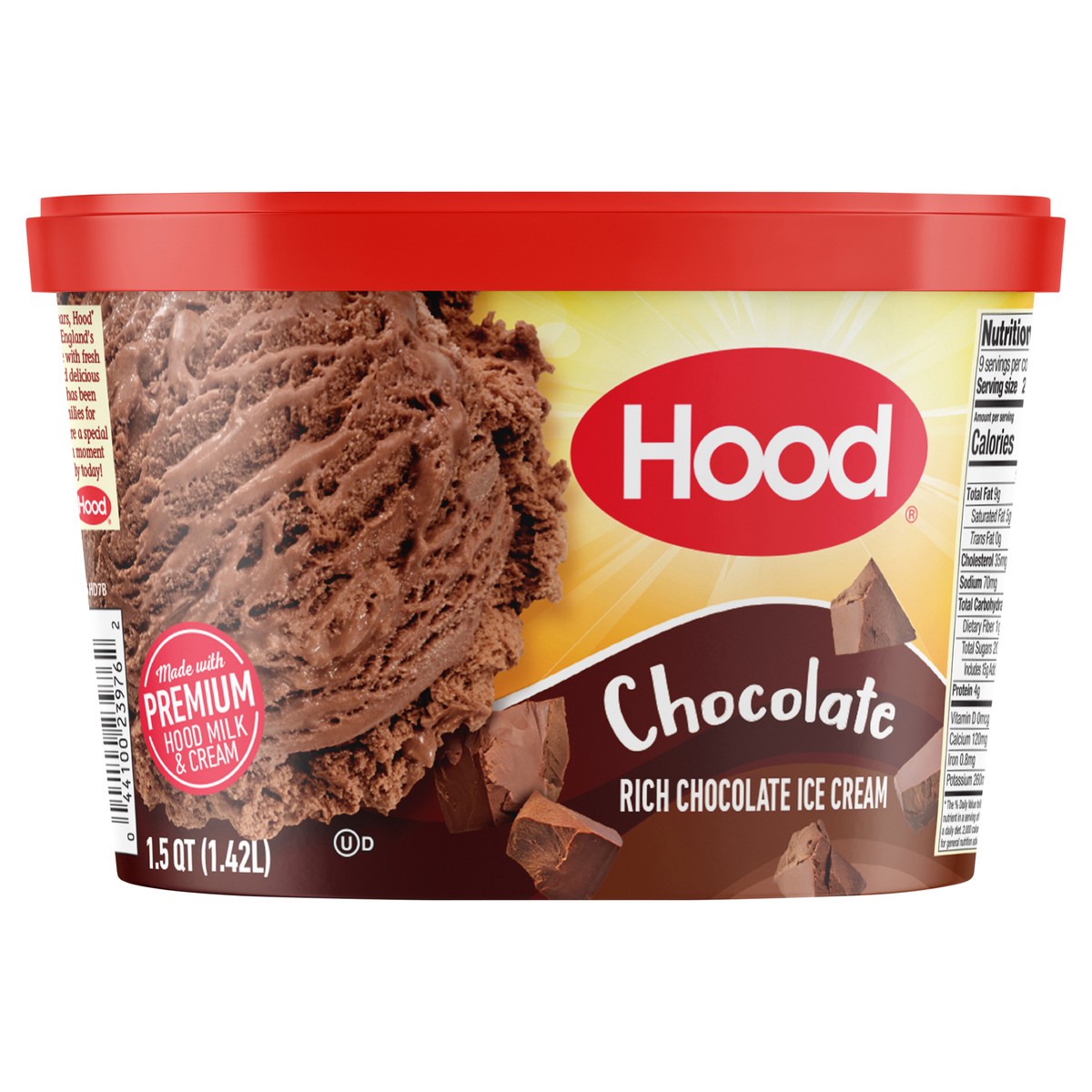 slide 1 of 11, Hood Chocolate Ice Cream, 1.5 Quarts, 1.5 qt