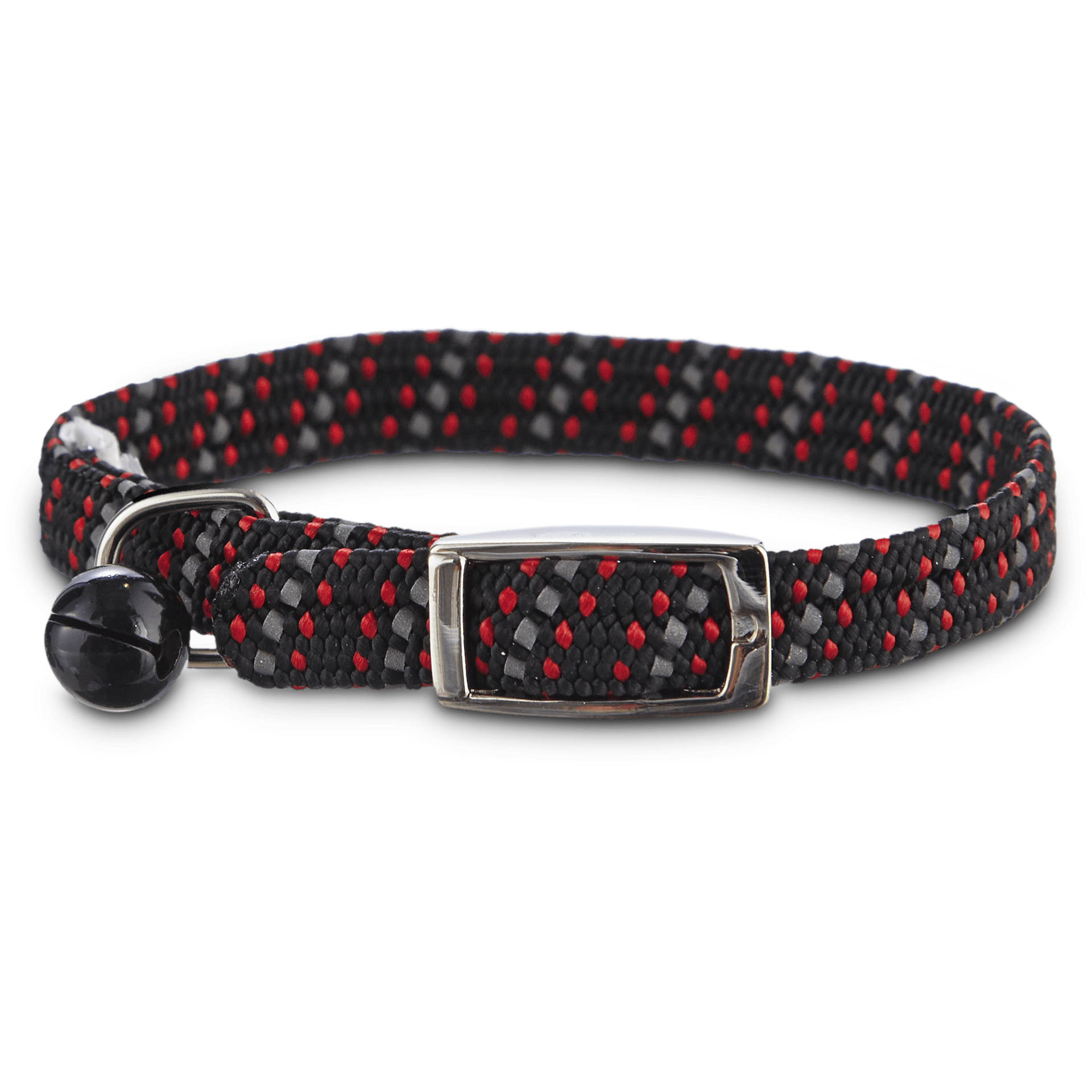 slide 1 of 1, YOULY Black & Red Reflective Kitten Collar, 1 ct