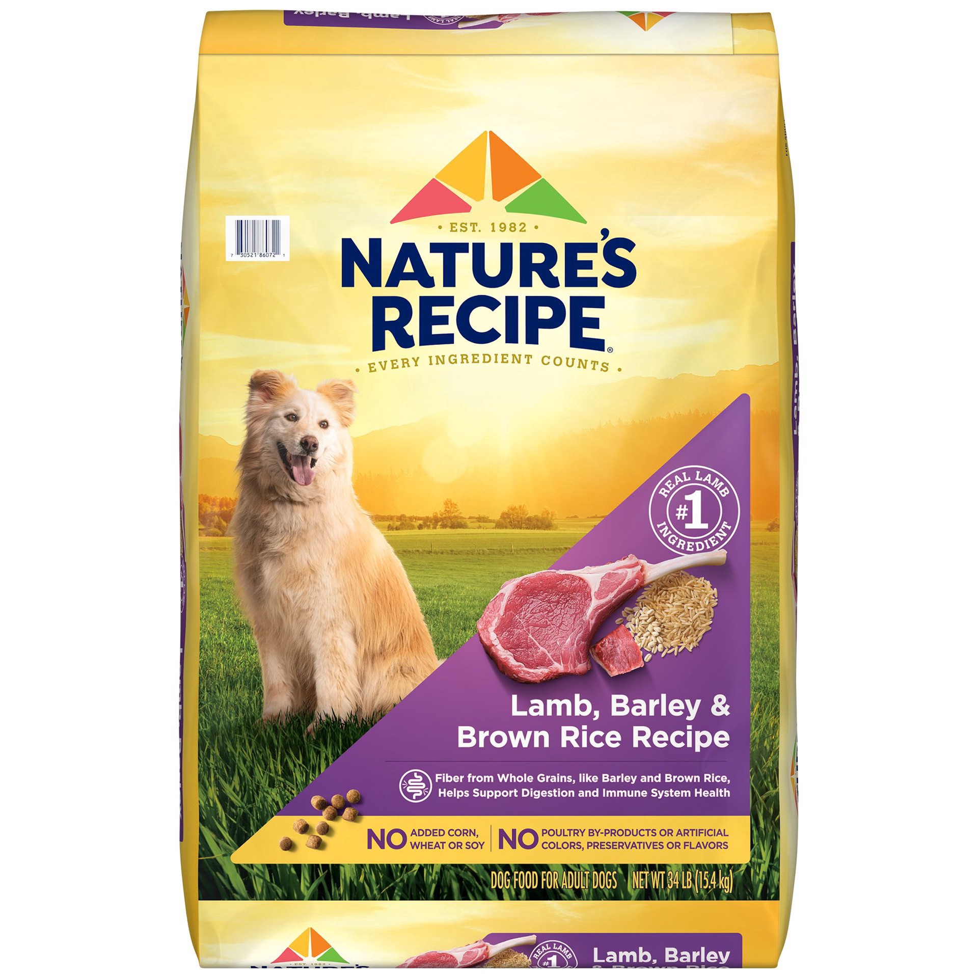 slide 1 of 1, 1/34Lb Natrecip Lamb, Barley & Brn Rice Rcp Ddf, 544 oz