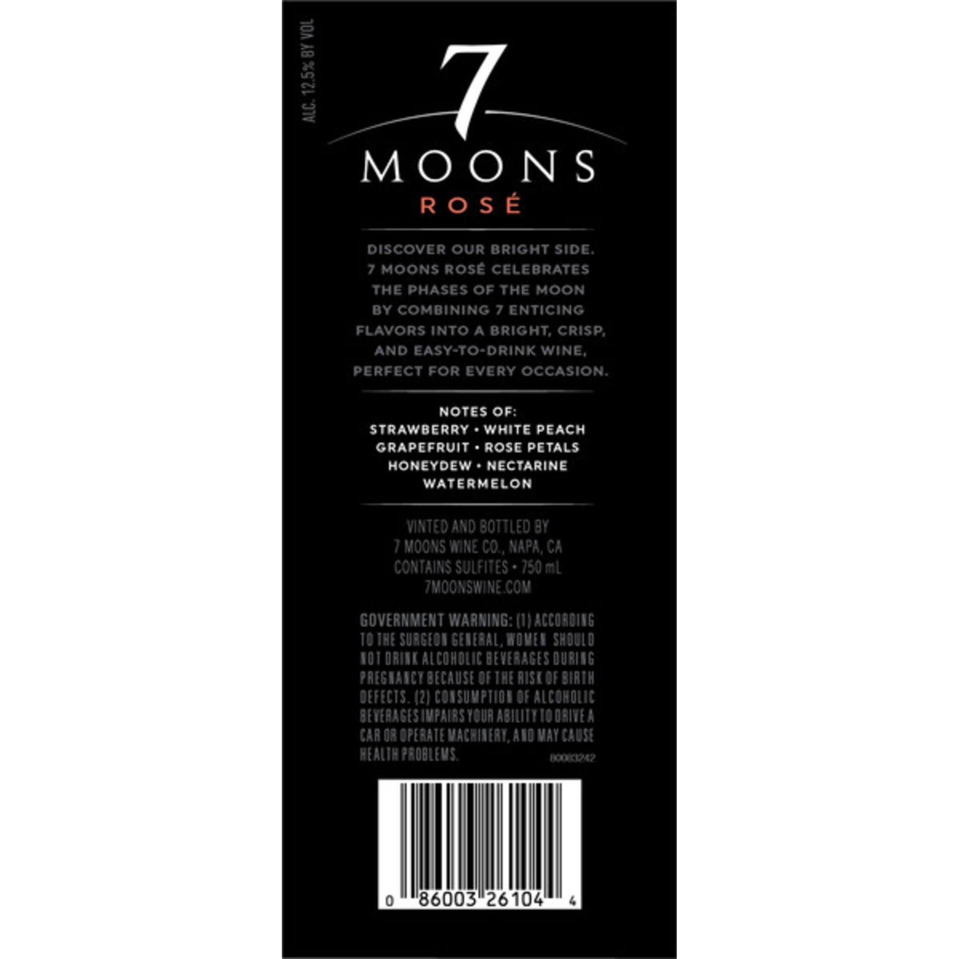 slide 6 of 6, 7 Moons Rose Wine, 750 ml