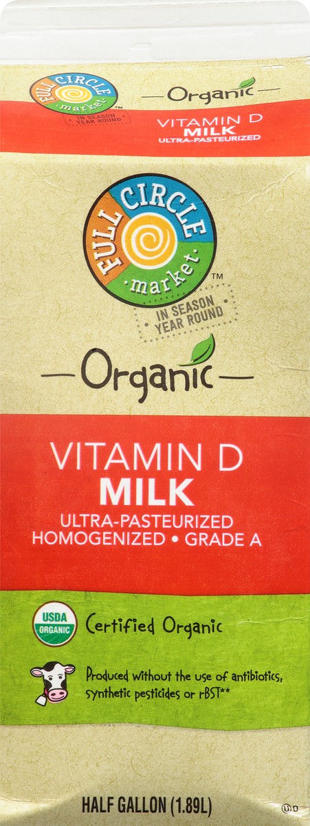 slide 3 of 9, Full Circle Market Organic Whole Milk, 64 fl oz