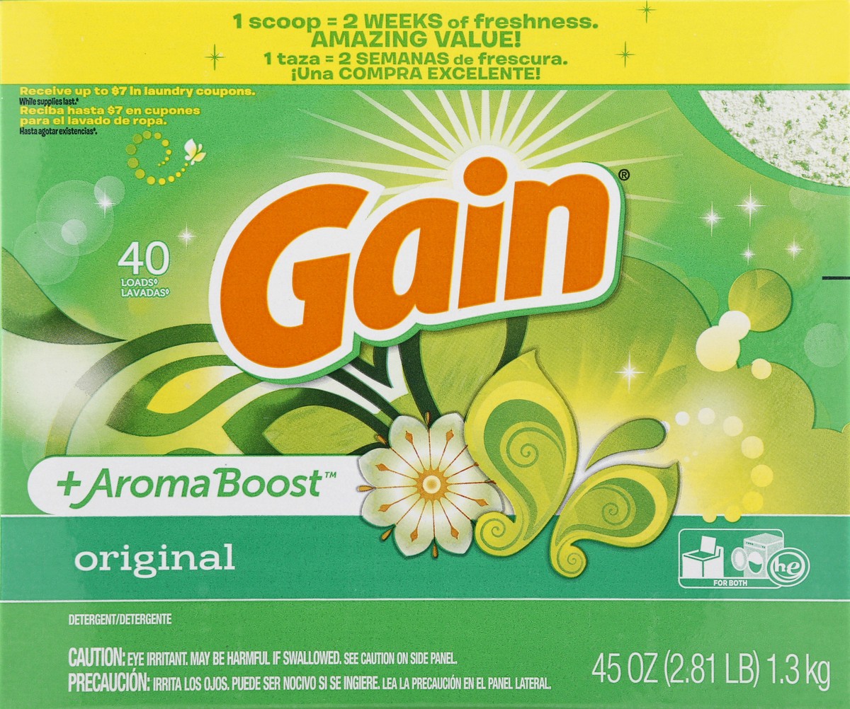 slide 1 of 9, Gain Powder Original, 45 oz