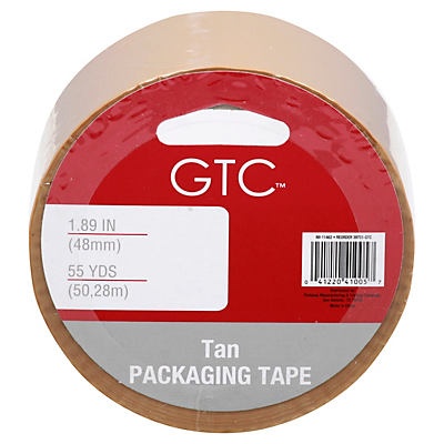 slide 1 of 1, GTC Tan Packaging Tape, 1 ct