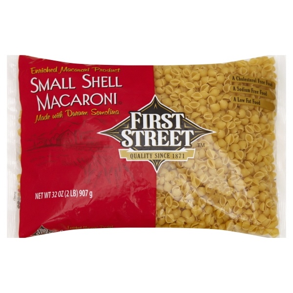 slide 1 of 1, First Street Small Shell Macaroni, 2 lb