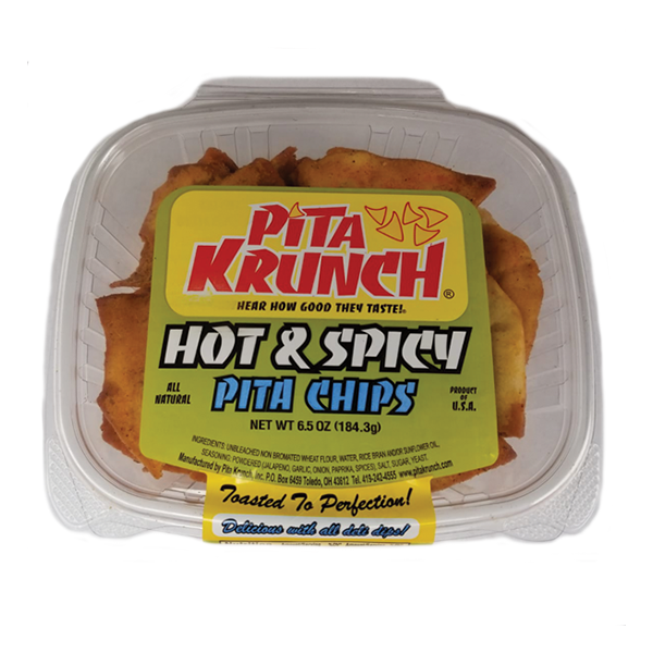 slide 1 of 1, Pita Krunch Hot And Spicy Pita Chips, 6.5 oz