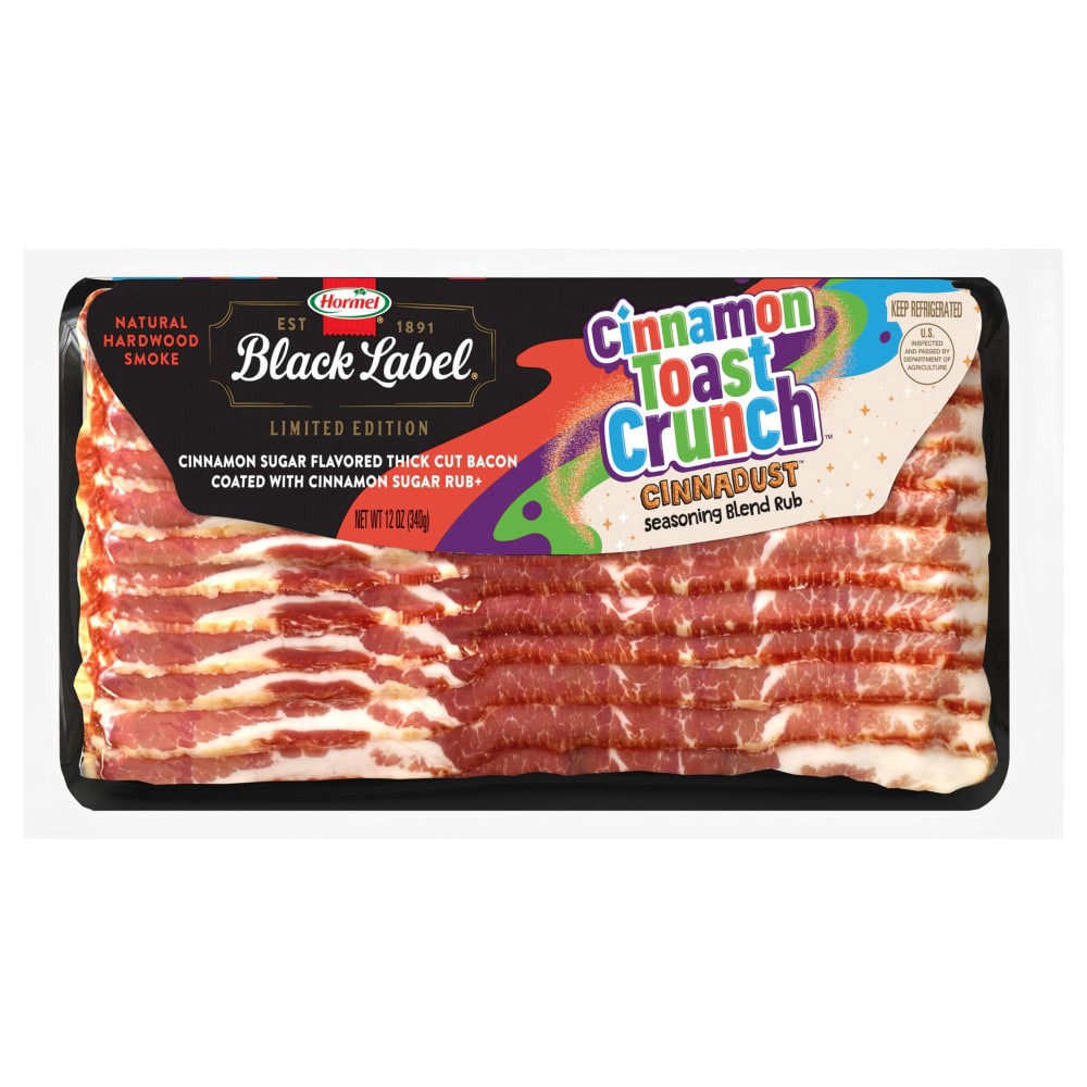 slide 2 of 2, Hormel® Black Label® Cinnamon Toast Crunch Hardwood Smoked Bacon, 12 oz