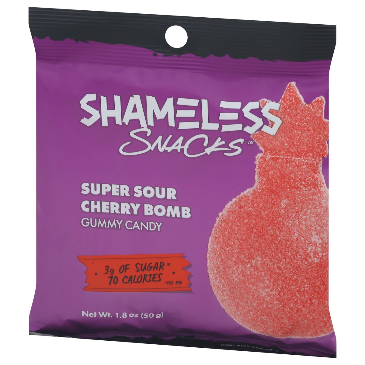 slide 10 of 13, Shameless Snacks Super Sour Cherry Bomb Gummy Candy 1.8 oz, 1.8 oz