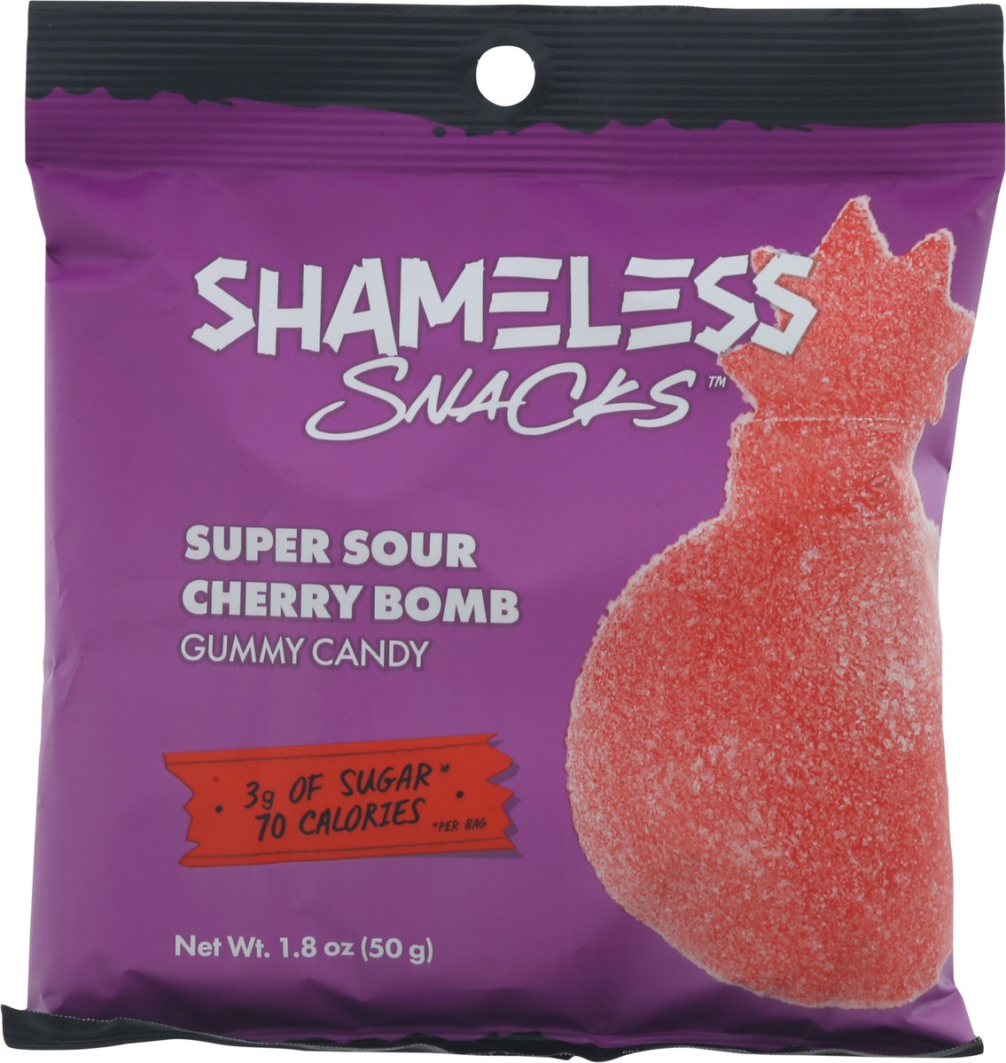 slide 11 of 13, Shameless Snacks Super Sour Cherry Bomb Gummy Candy 1.8 oz, 1.8 oz