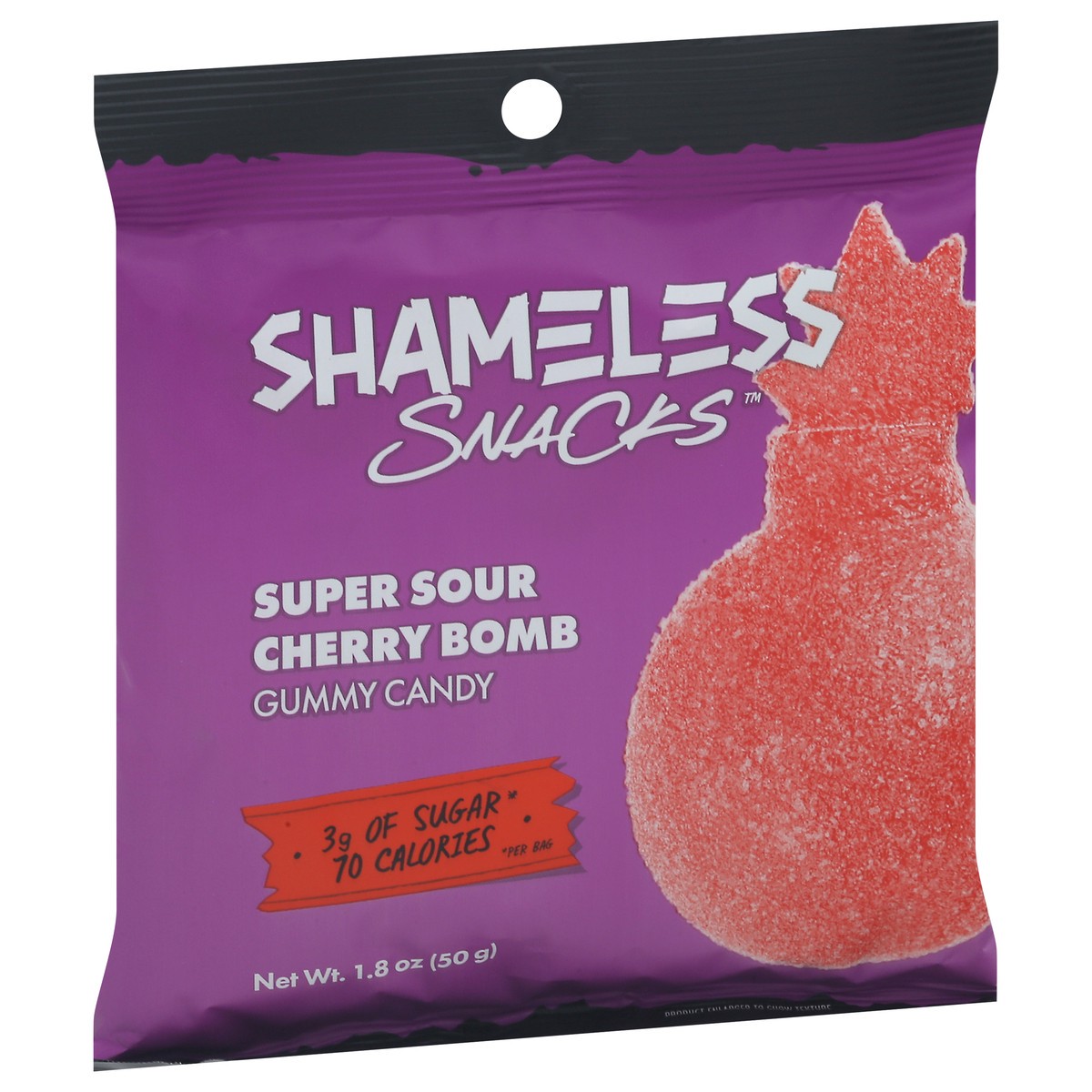 slide 7 of 13, Shameless Snacks Super Sour Cherry Bomb Gummy Candy 1.8 oz, 1.8 oz