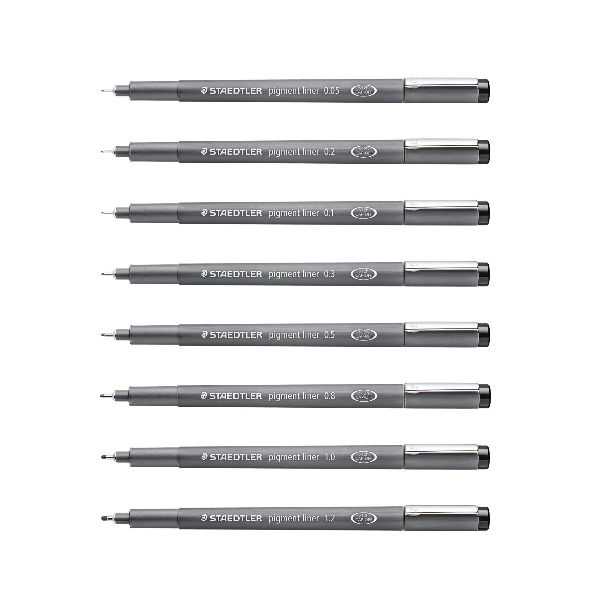slide 5 of 5, Staedtler Black 8 Piece Pigment Liner Set, 8 ct