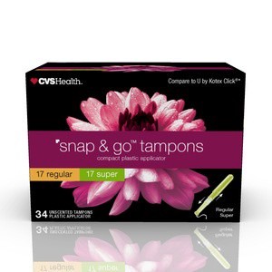 slide 1 of 1, CVS Health Snap & Go Tampons, Multipack, 18 ct